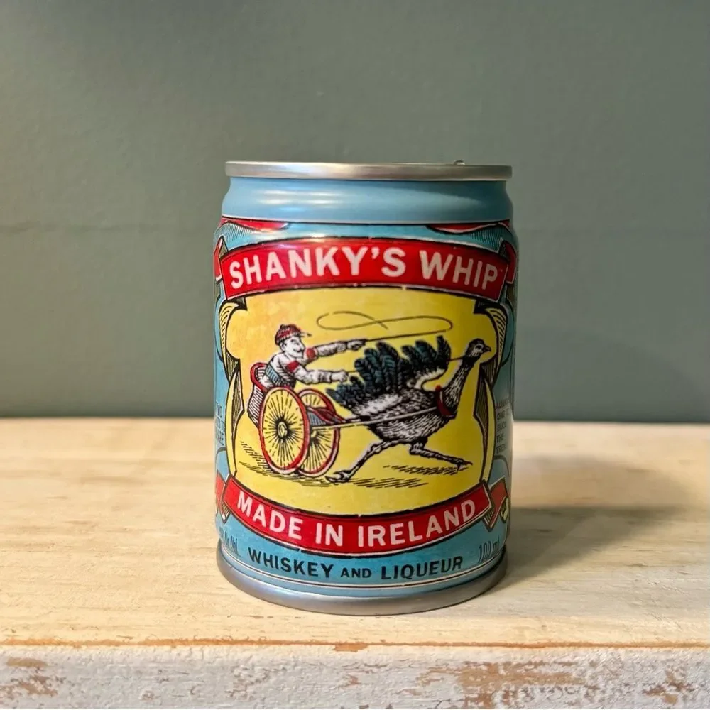 Shanky's Whip Whiskey and Liqueur 100ml Empty Alcohol Can | Crafts Upcycle Art